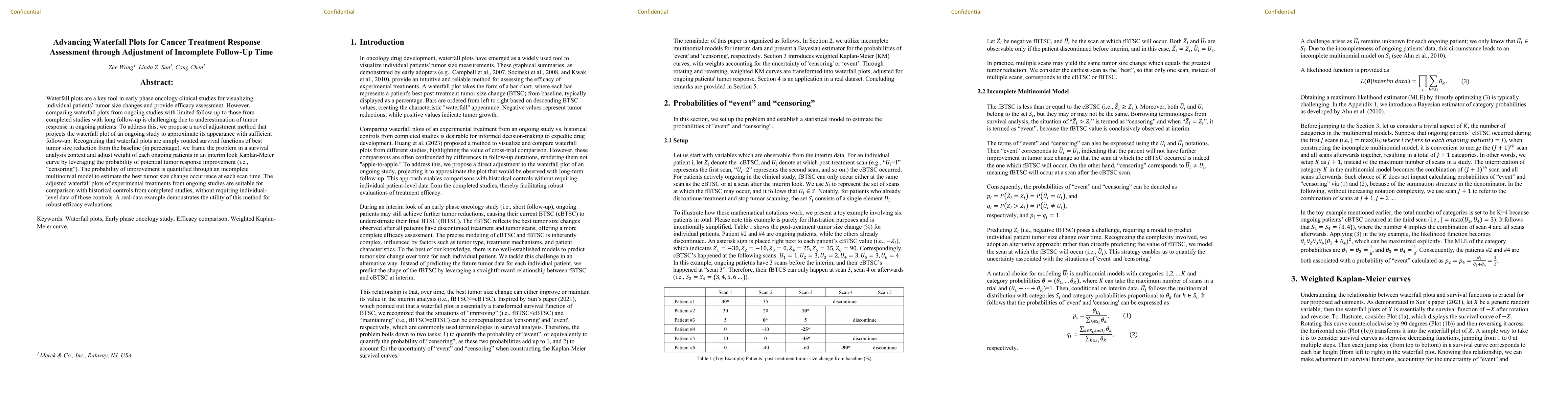 Thumbnail for Advancing Waterfall Plots for Cancer Treatment Response Assessment
  through Adjustment of Incomplete Follow-Up Time