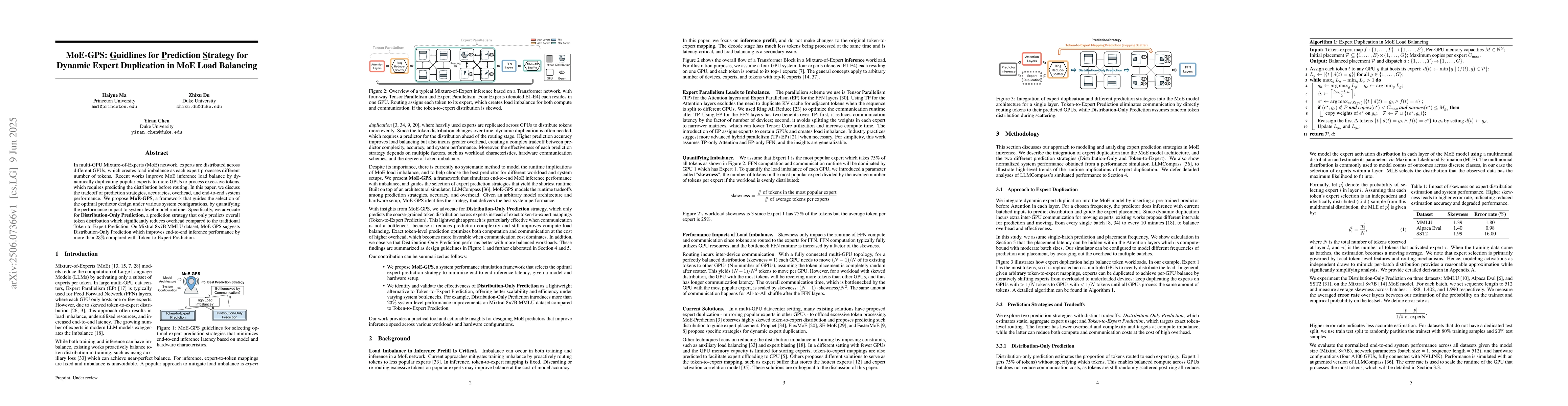 Thumbnail for MoE-GPS: Guidlines for Prediction Strategy for Dynamic Expert
  Duplication in MoE Load Balancing