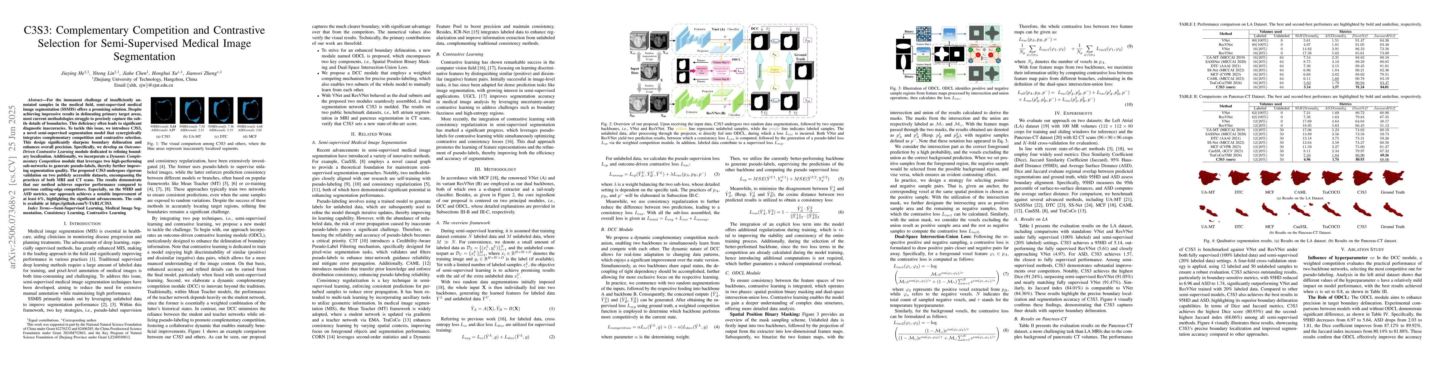 Thumbnail for C3S3: Complementary Competition and Contrastive Selection for
  Semi-Supervised Medical Image Segmentation