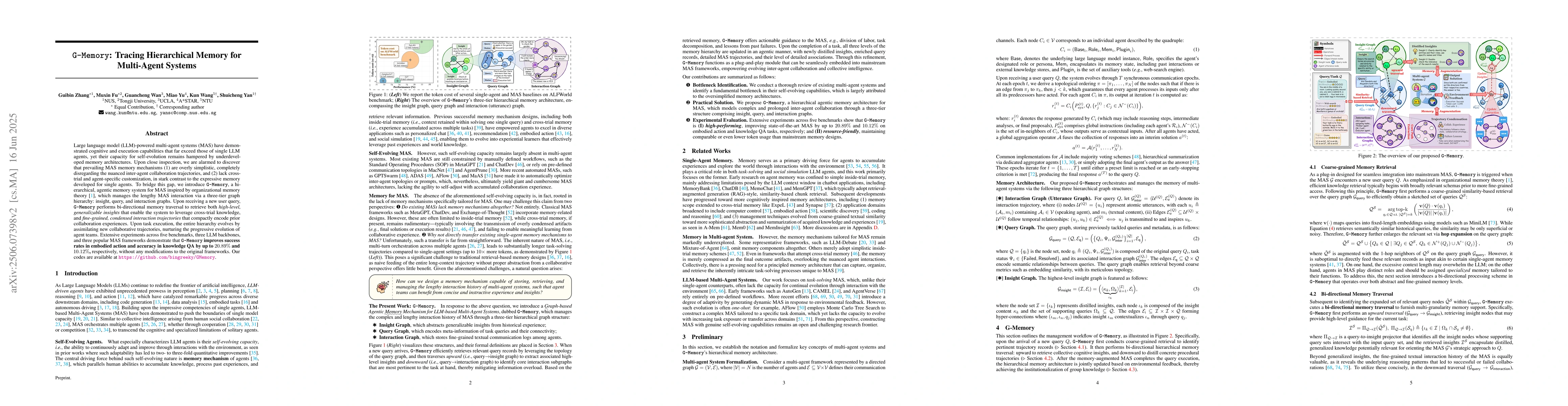 Thumbnail for G-Memory: Tracing Hierarchical Memory for Multi-Agent Systems