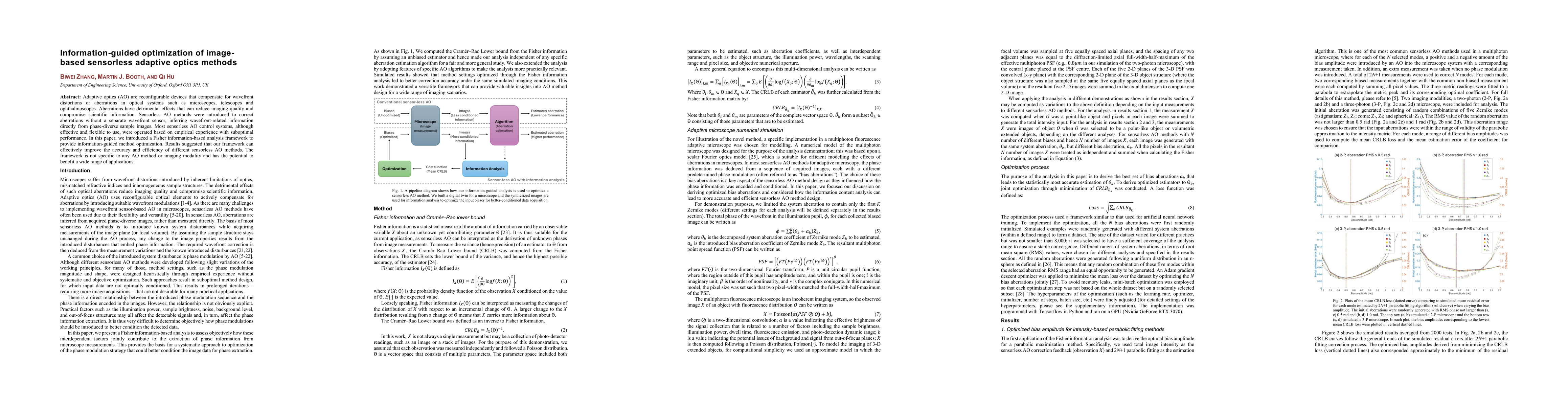 Thumbnail for Information-guided optimization of image-based sensorless adaptive
  optics methods