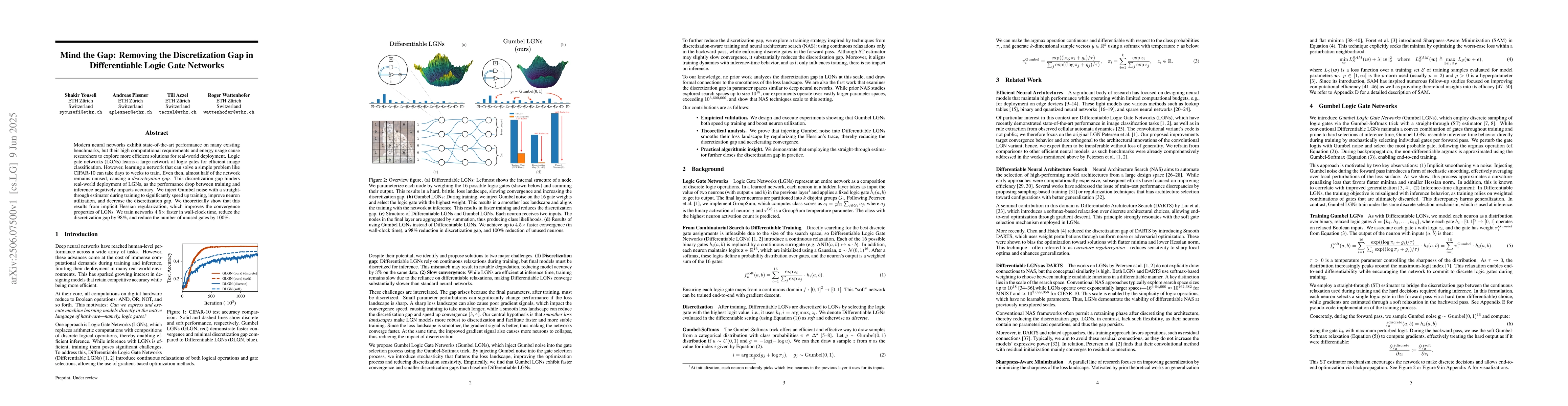 Thumbnail for Mind the Gap: Removing the Discretization Gap in Differentiable Logic
  Gate Networks