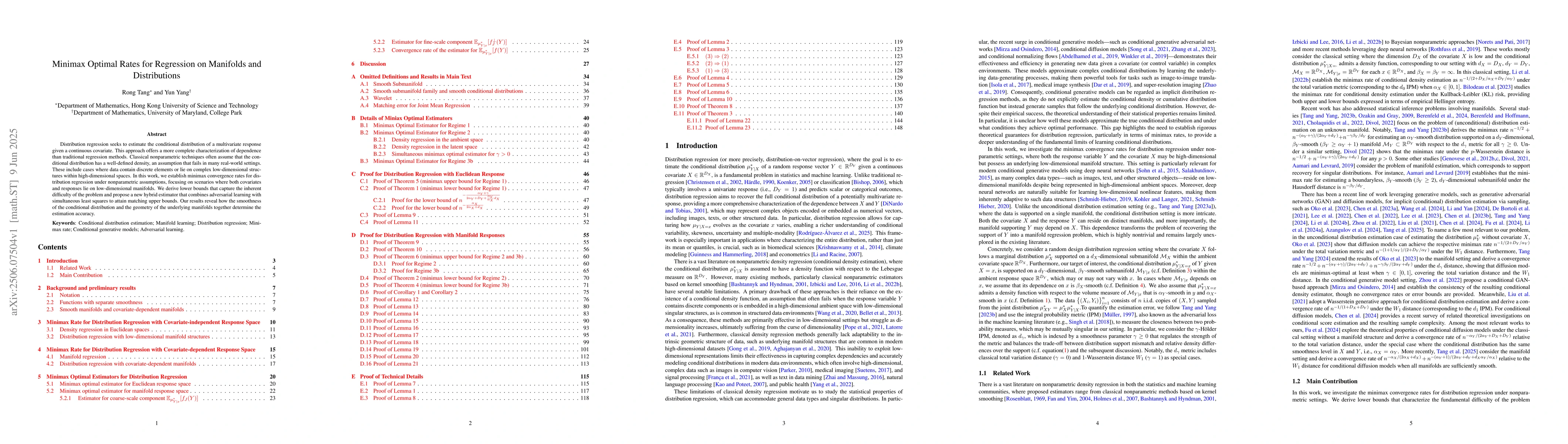 Thumbnail for Minimax Optimal Rates for Regression on Manifolds and Distributions