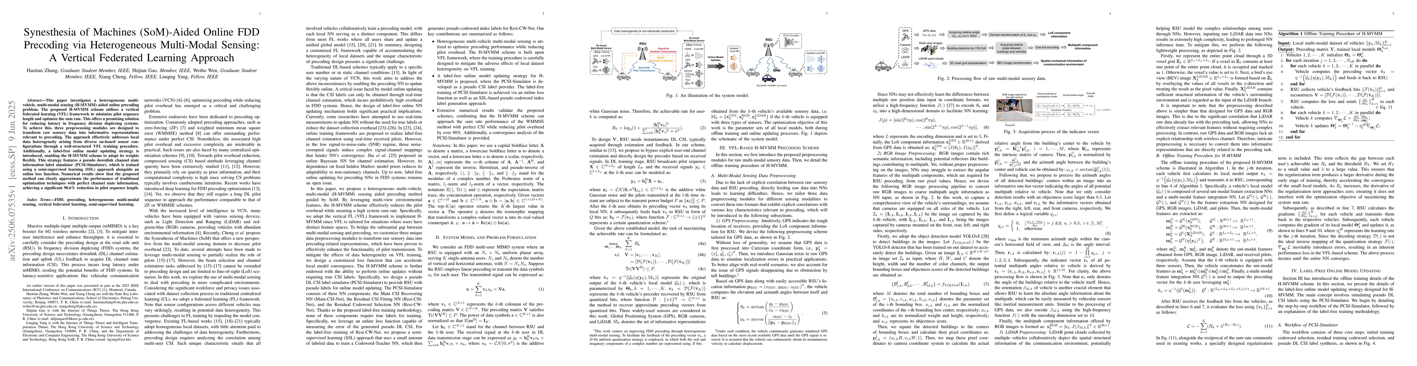 Thumbnail for Synesthesia of Machines (SoM)-Aided Online FDD Precoding via
  Heterogeneous Multi-Modal Sensing: A Vertical Federated Learning Approach