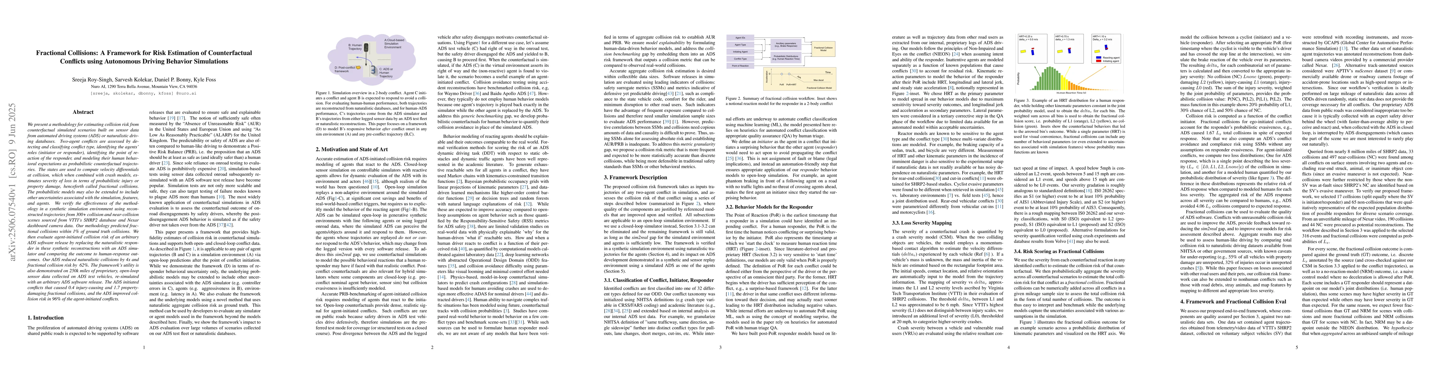 Thumbnail for Fractional Collisions: A Framework for Risk Estimation of Counterfactual
  Conflicts using Autonomous Driving Behavior Simulations