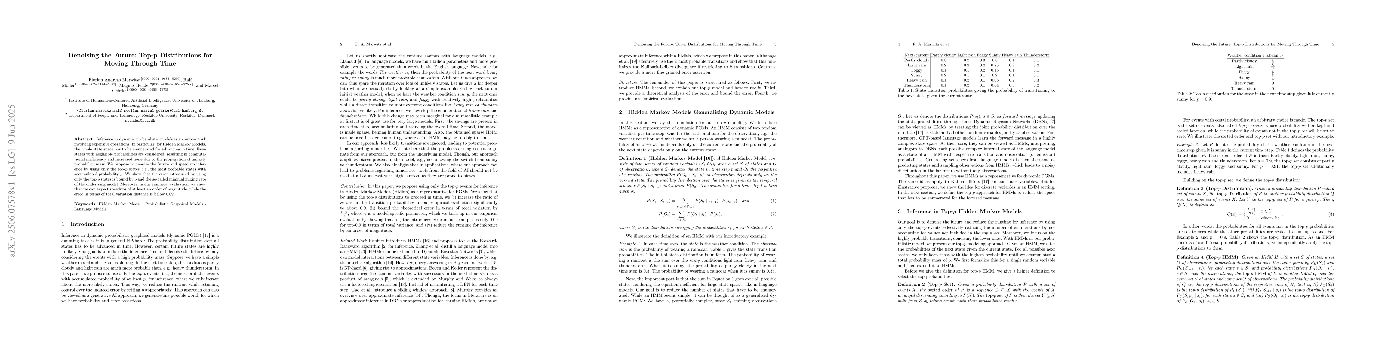 Thumbnail for Denoising the Future: Top-p Distributions for Moving Through Time