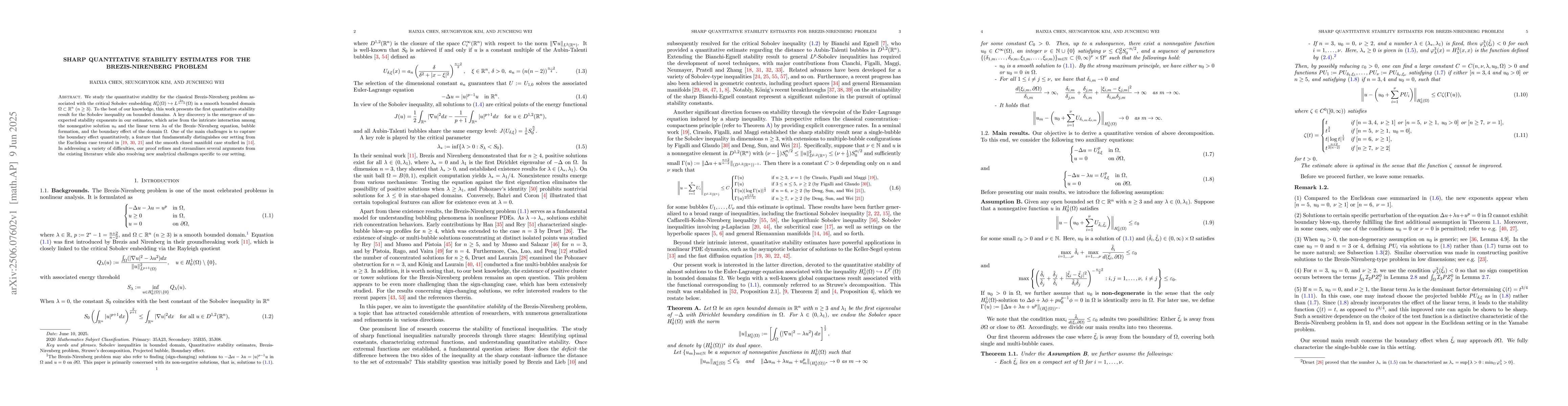 Thumbnail for Sharp quantitative stability estimates for the Brezis-Nirenberg problem