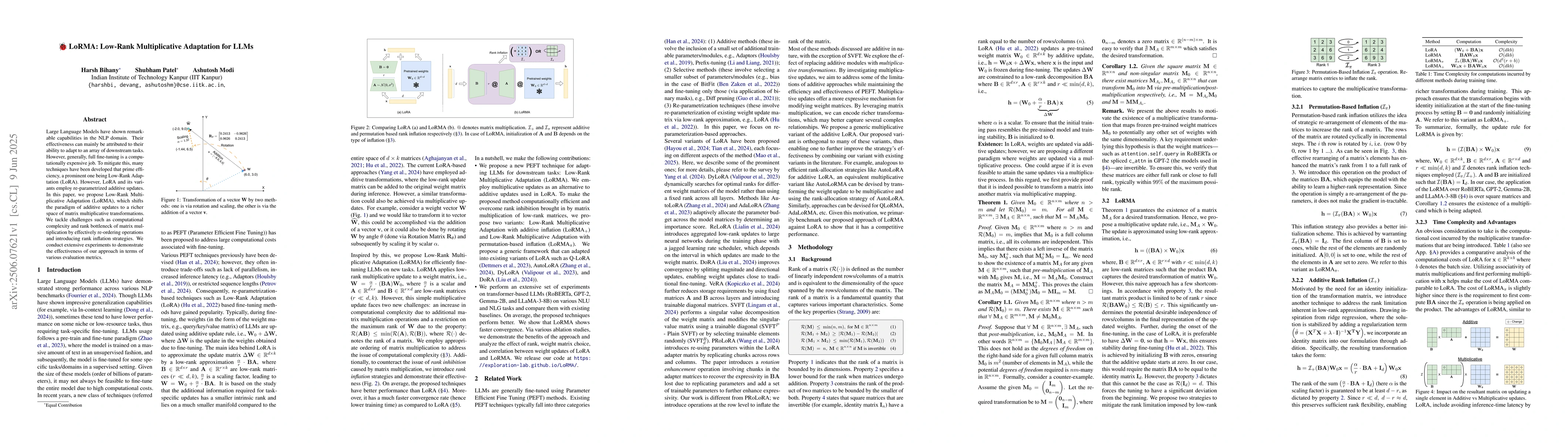 Thumbnail for LoRMA: Low-Rank Multiplicative Adaptation for LLMs