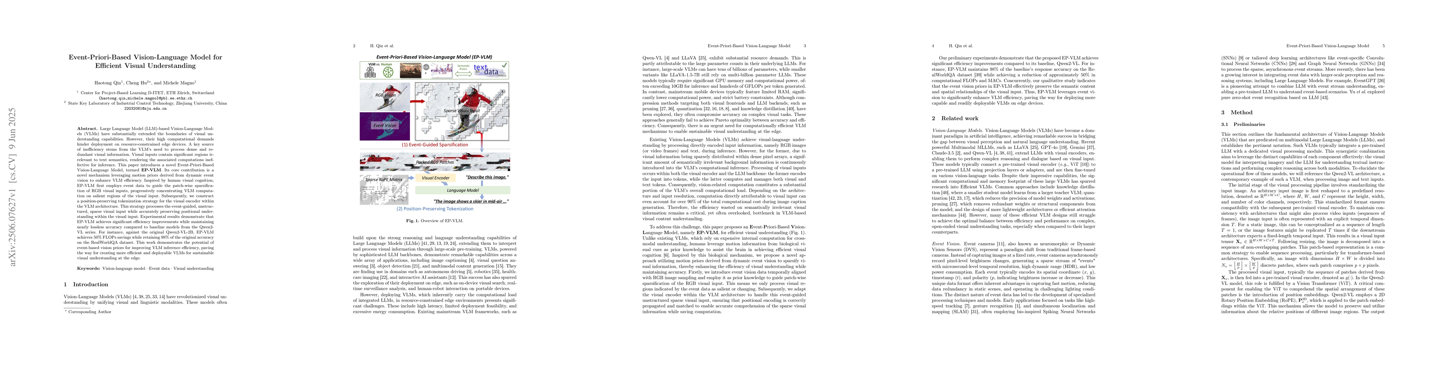 Thumbnail for Event-Priori-Based Vision-Language Model for Efficient Visual
  Understanding