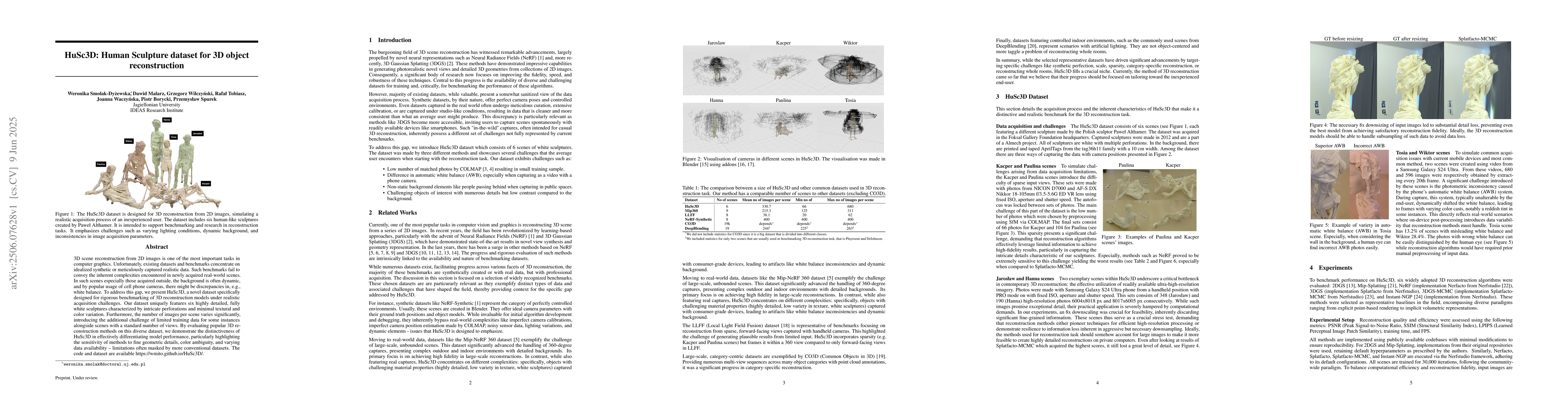 Thumbnail for HuSc3D: Human Sculpture dataset for 3D object reconstruction