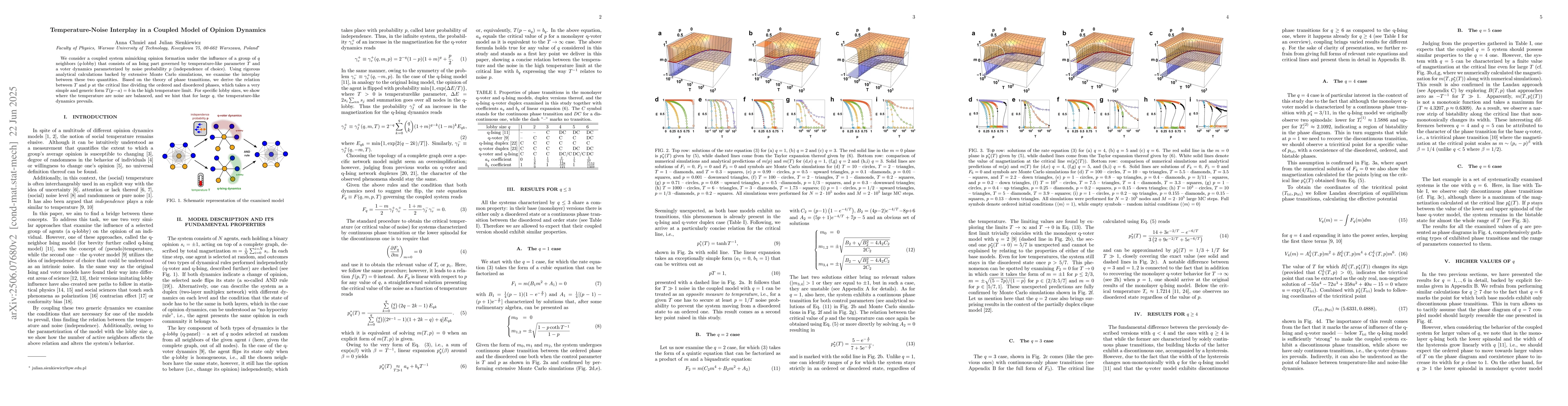 Thumbnail for Temperature-Noise Interplay in a Coupled Model of Opinion Dynamics