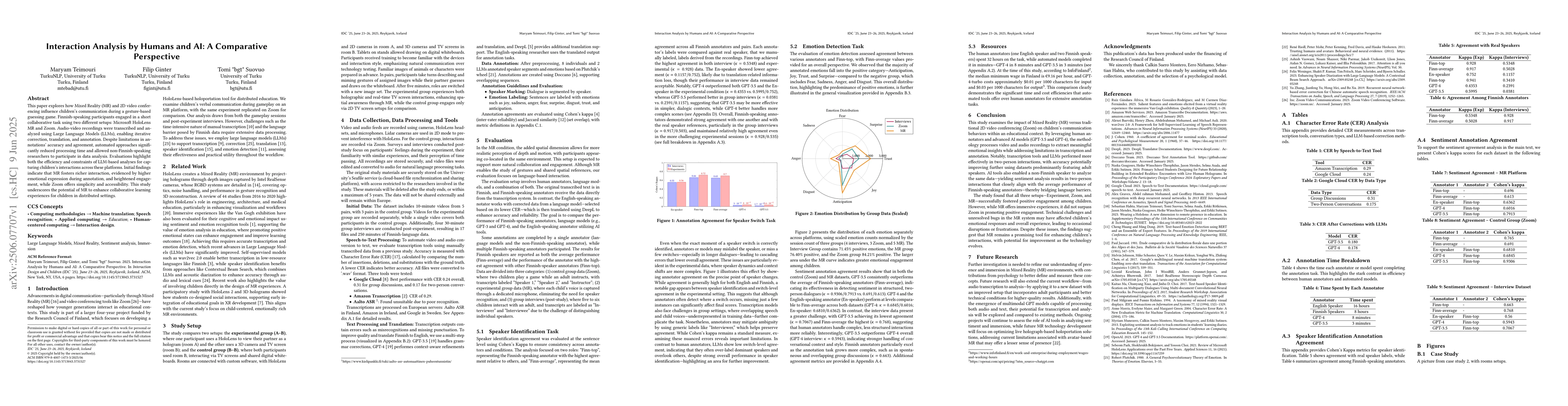 Thumbnail for Interaction Analysis by Humans and AI: A Comparative Perspective