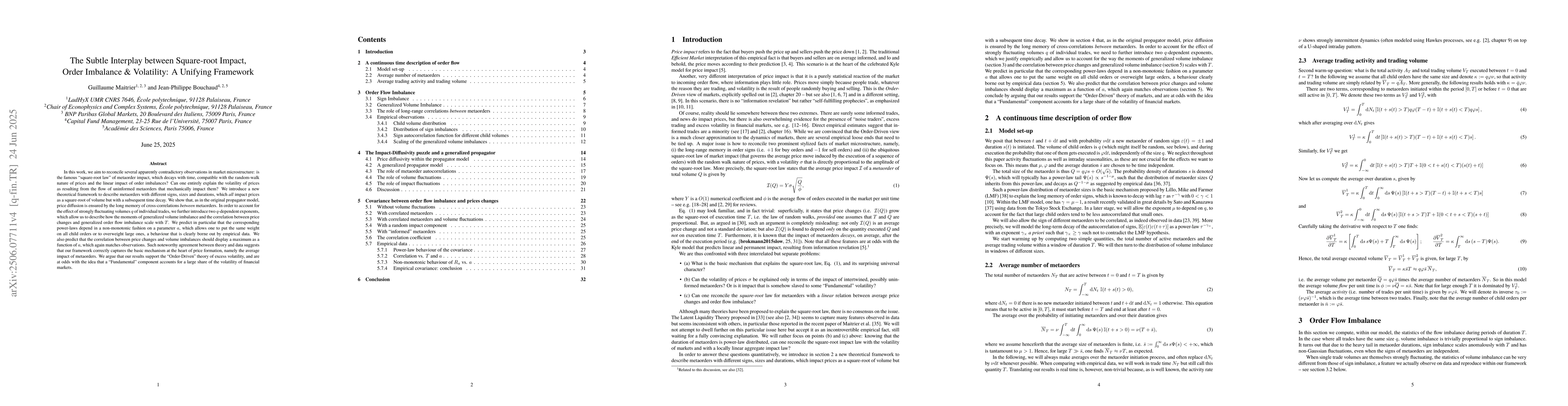 Thumbnail for The Subtle Interplay between Square-root Impact, Order Imbalance &
  Volatility: A Unifying Framework