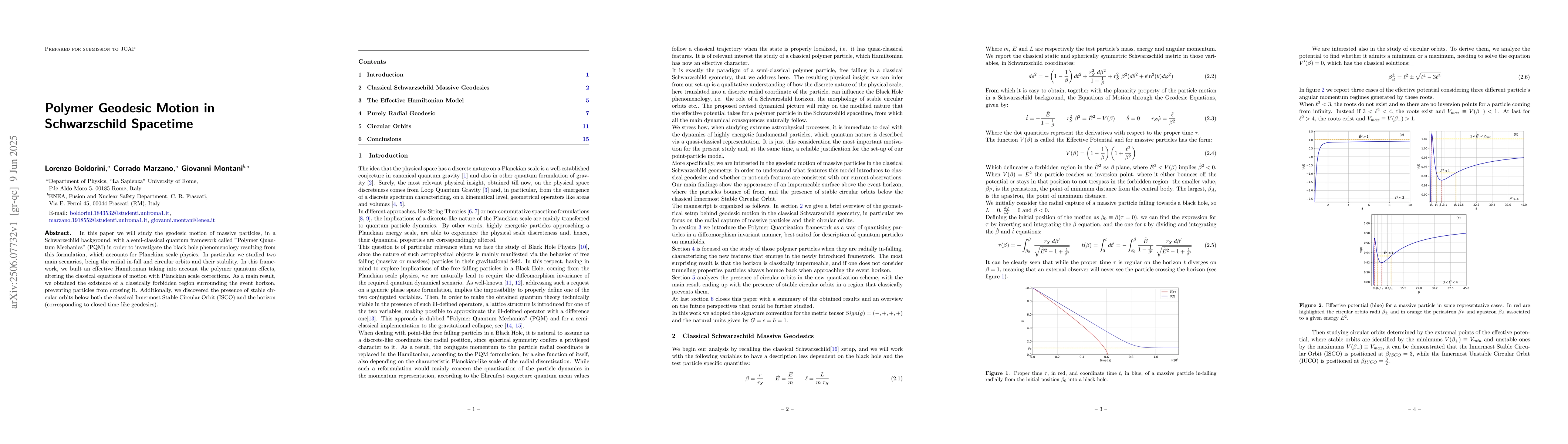 Thumbnail for Polymer Geodesic Motion in Schwarzschild Spacetime