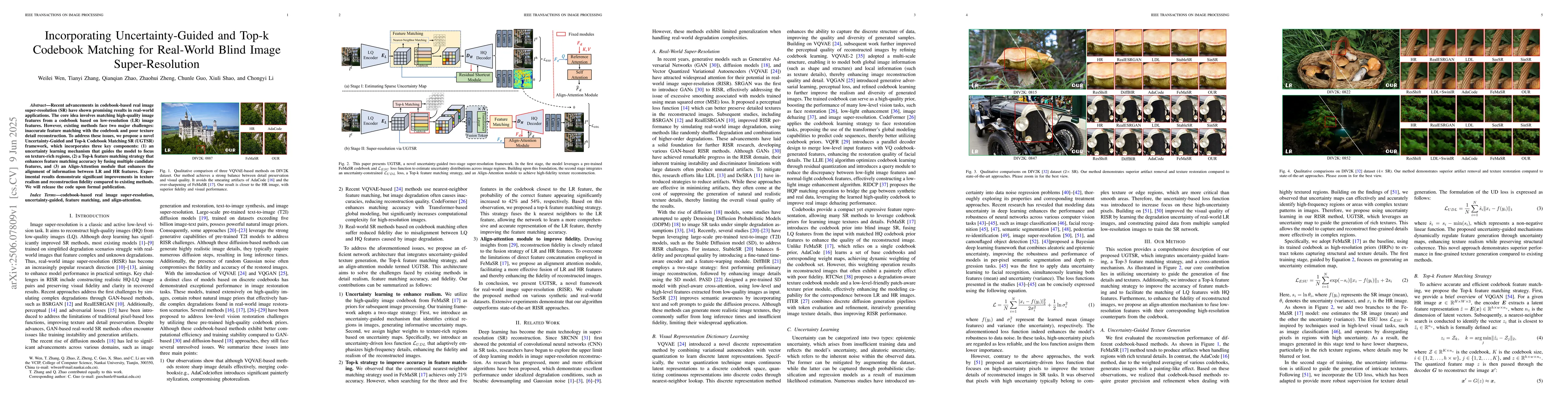 Thumbnail for Incorporating Uncertainty-Guided and Top-k Codebook Matching for
  Real-World Blind Image Super-Resolution