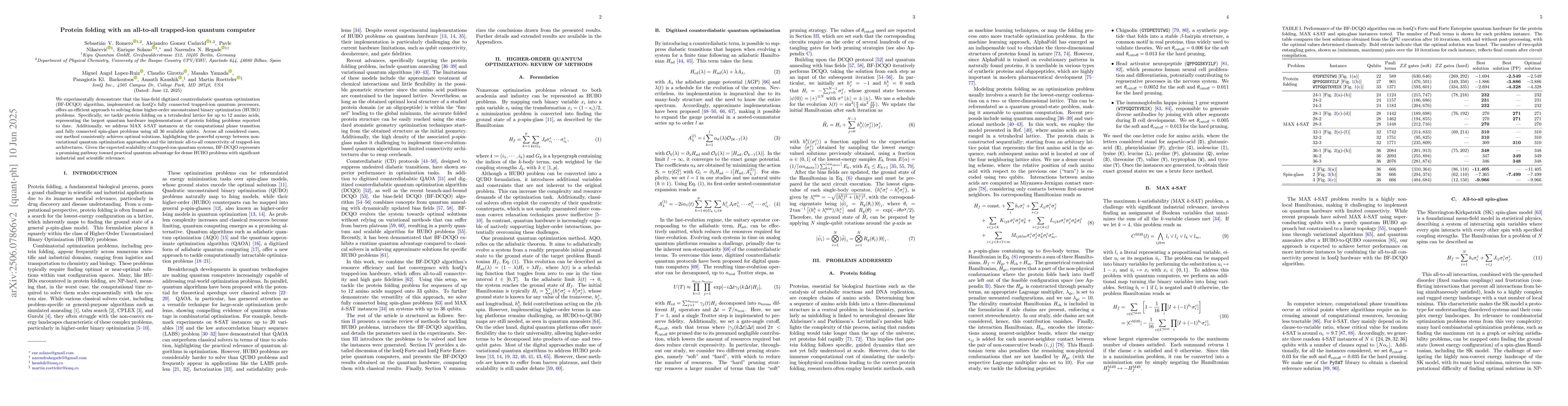 Thumbnail for Protein folding with an all-to-all trapped-ion quantum computer