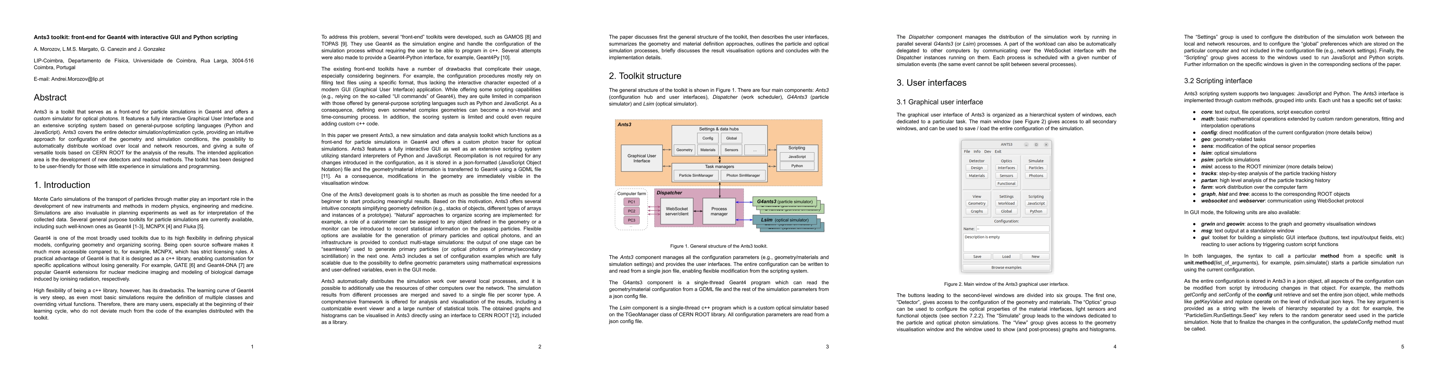 Thumbnail for Ants3 toolkit: front-end for Geant4 with interactive GUI and Python
  scripting