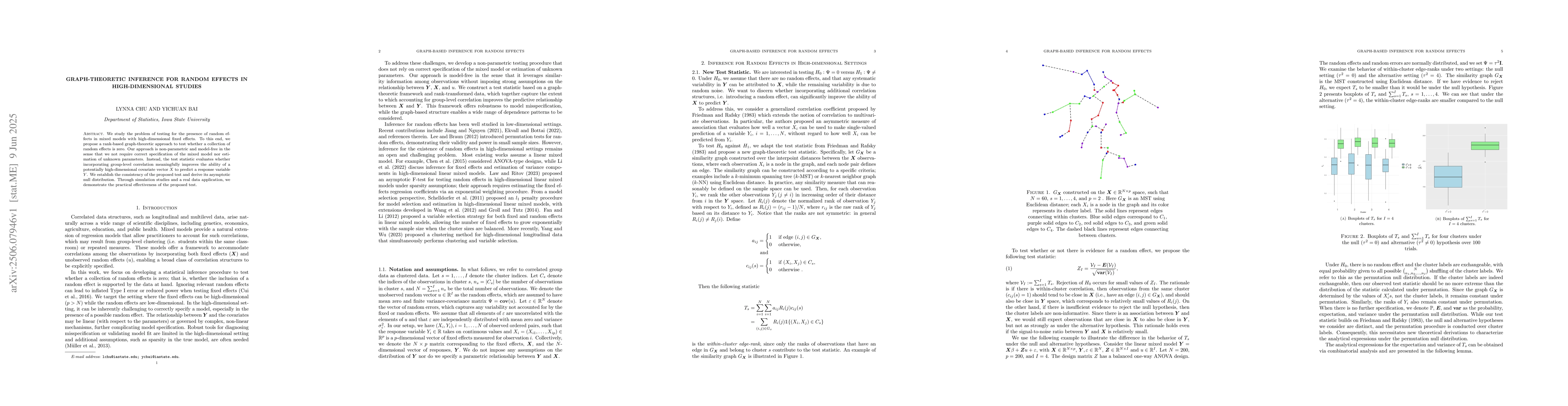 Thumbnail for Graph-theoretic Inference for Random Effects in High-dimensional Studies