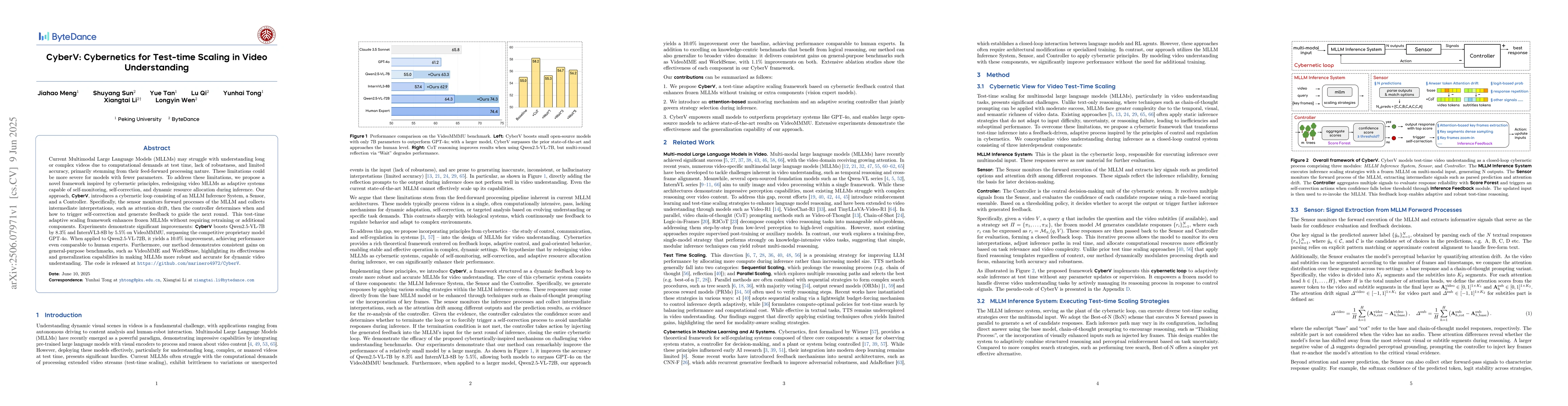 Thumbnail for CyberV: Cybernetics for Test-time Scaling in Video Understanding