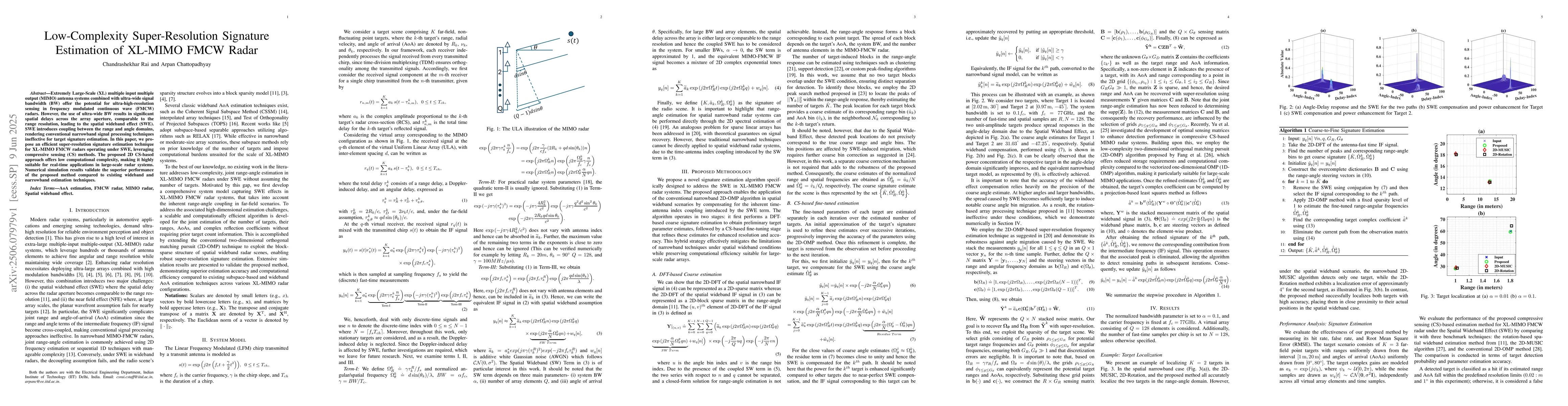 Thumbnail for Low-Complexity Super-Resolution Signature Estimation of XL-MIMO FMCW
  Radar