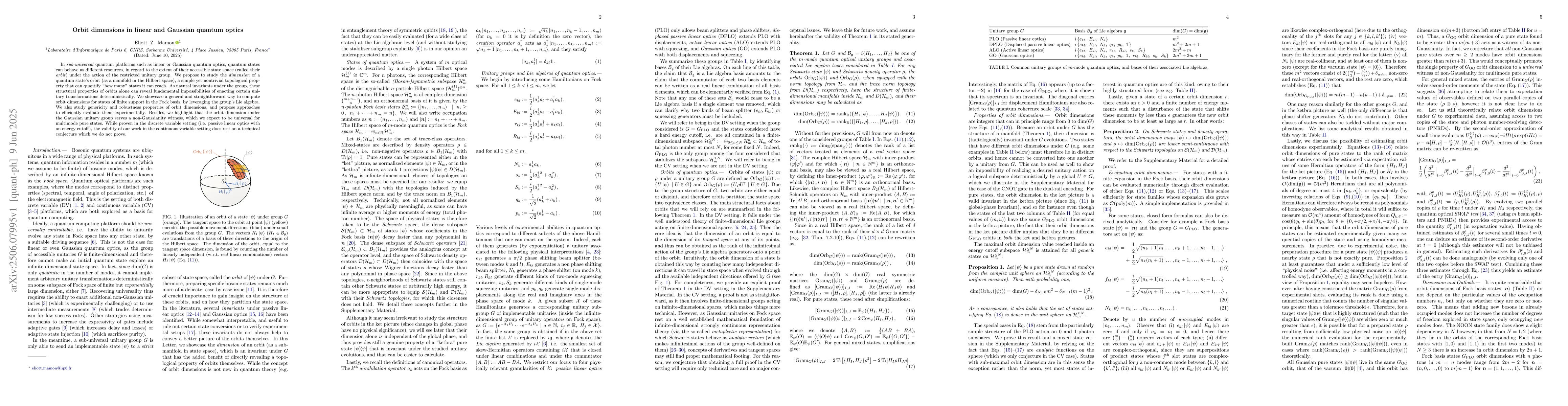 Thumbnail for Orbit dimensions in linear and Gaussian quantum optics