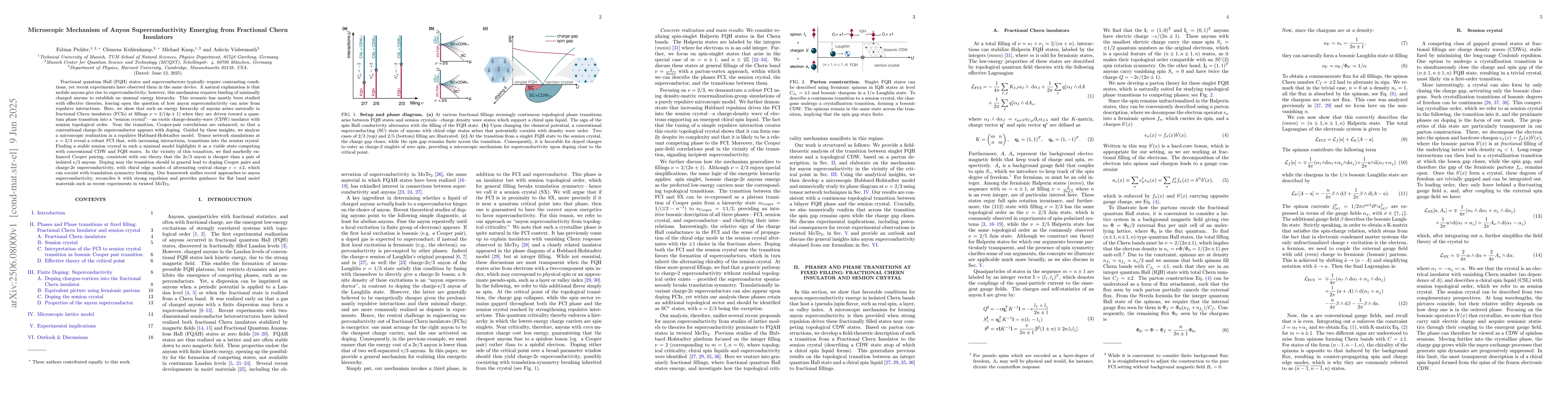Thumbnail for Microscopic Mechanism of Anyon Superconductivity Emerging from
  Fractional Chern Insulators