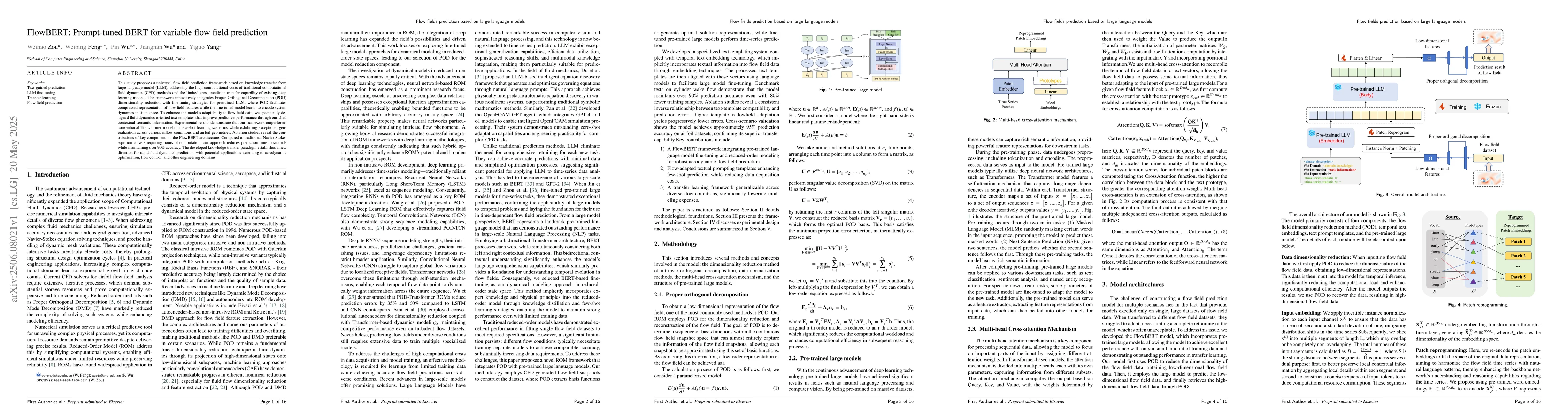 Thumbnail for FlowBERT: Prompt-tuned BERT for variable flow field prediction