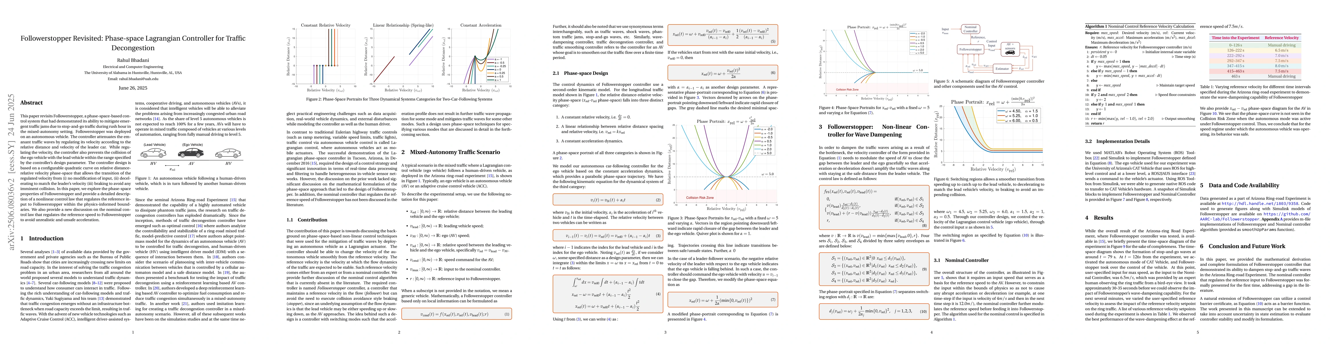 Thumbnail for Followstopper Revisited: Phase-space Lagrangian Controller for Traffic
  Decongestion
