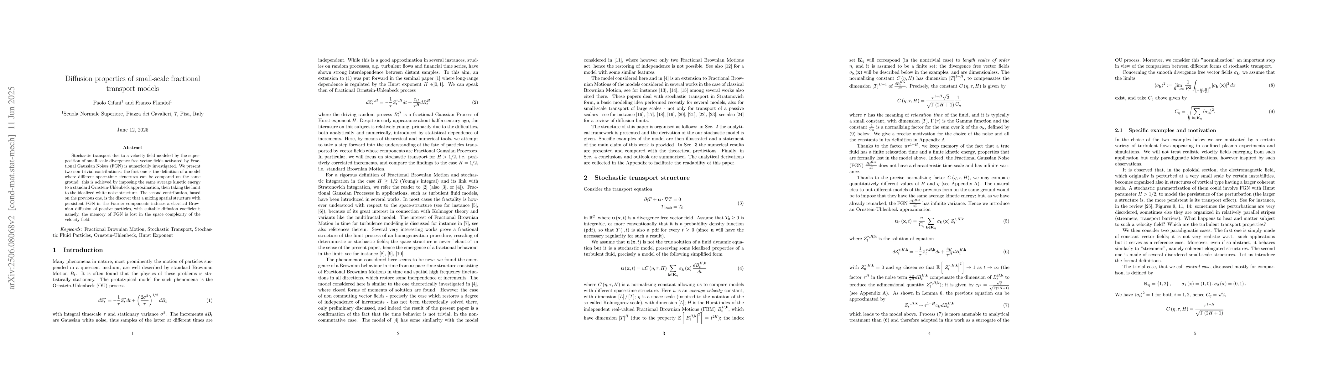 Thumbnail for Diffusion properties of small-scale fractional transport models