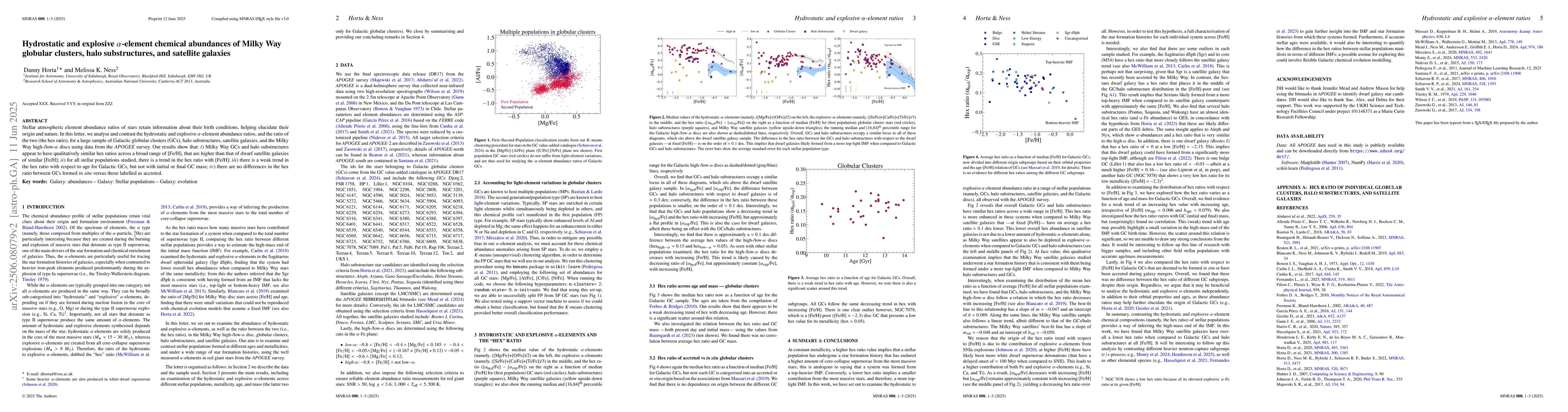 Thumbnail for Hydrostatic and explosive $α$-element chemical abundances of Milky
  Way globular clusters, halo substructures, and satellite galaxies