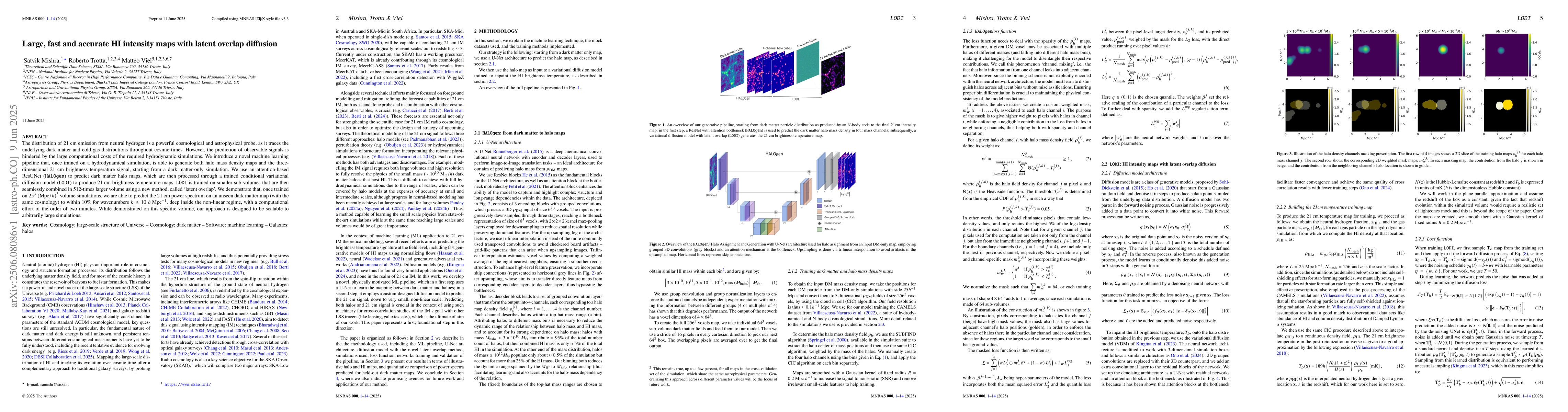 Thumbnail for Large, fast and accurate HI intensity maps with latent overlap diffusion