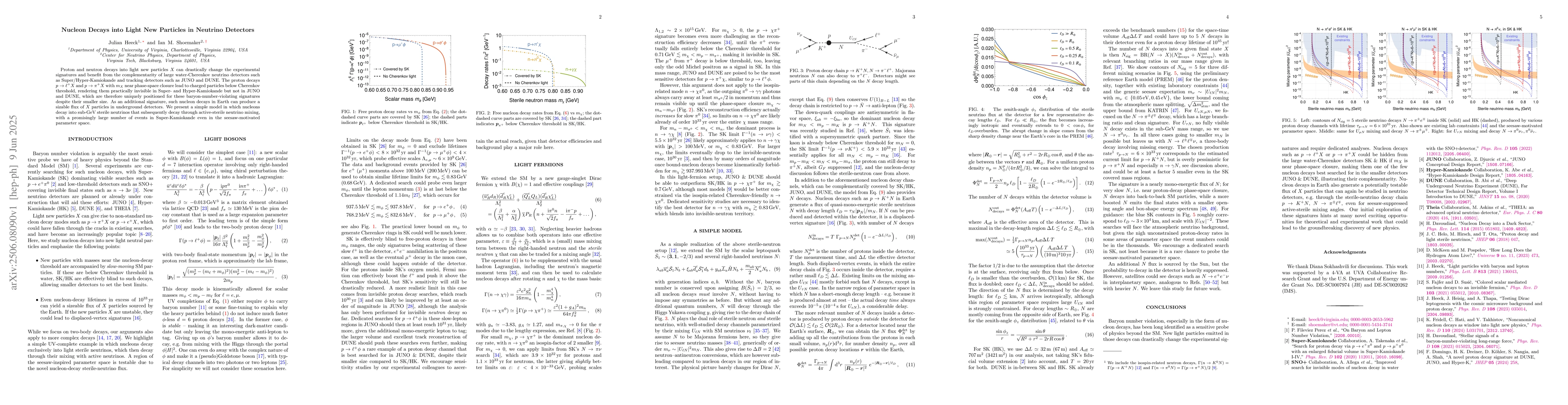 Thumbnail for Nucleon Decays into Light New Particles in Neutrino Detectors