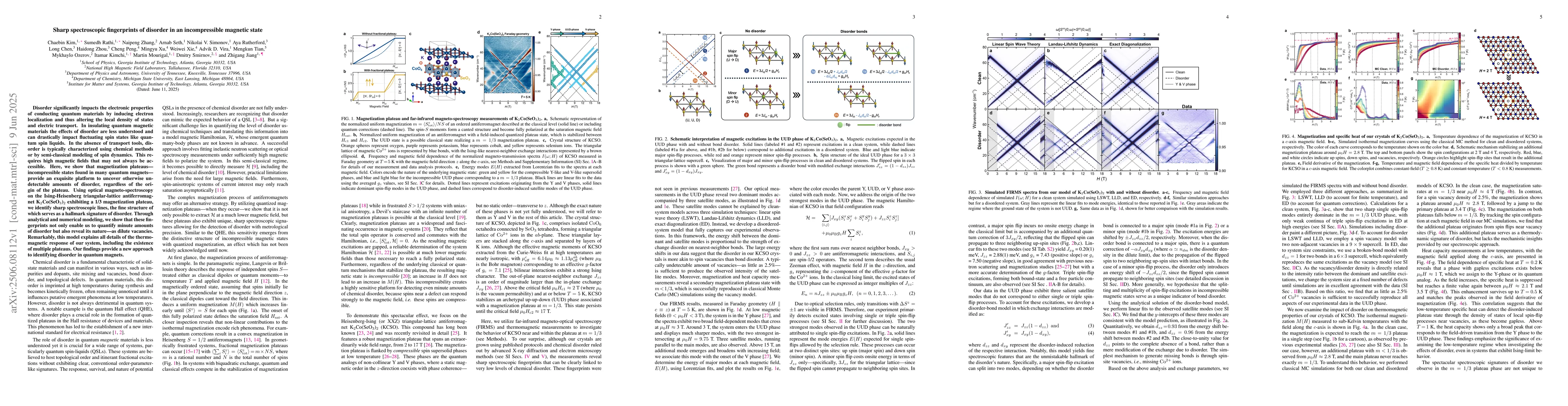 Thumbnail for Sharp spectroscopic fingerprints of disorder in an incompressible
  magnetic state