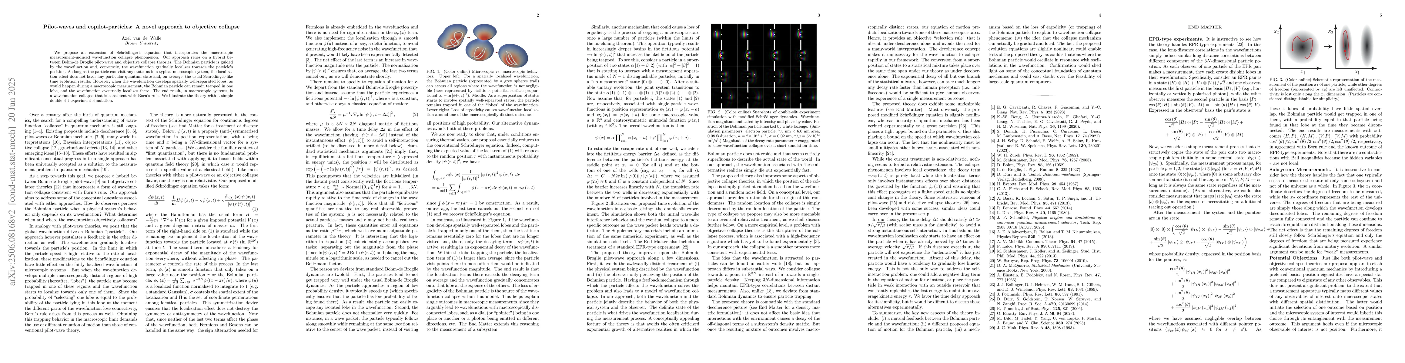 Thumbnail for Pilot-waves and copilot-particles: A novel approach to objective
  collapse