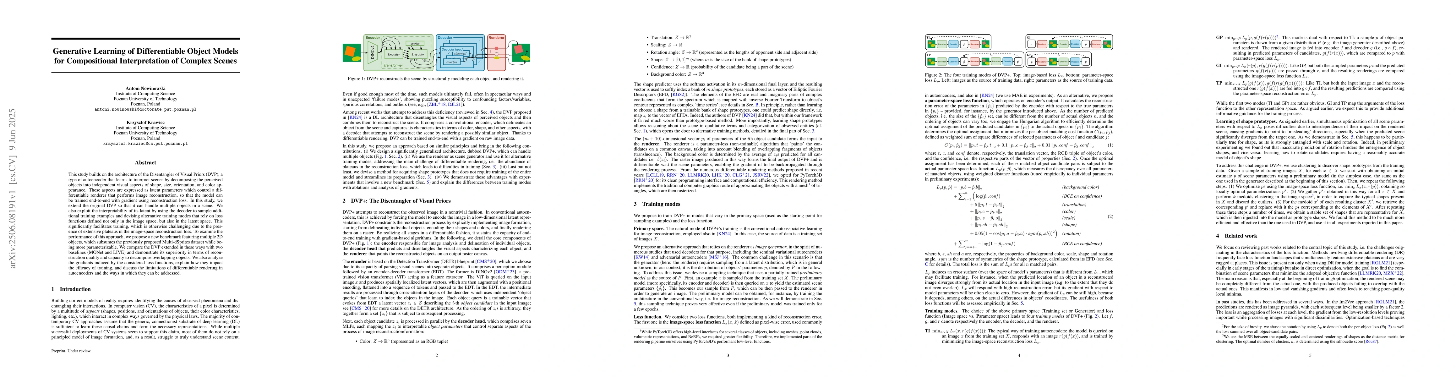 Thumbnail for Generative Learning of Differentiable Object Models for Compositional
  Interpretation of Complex Scenes