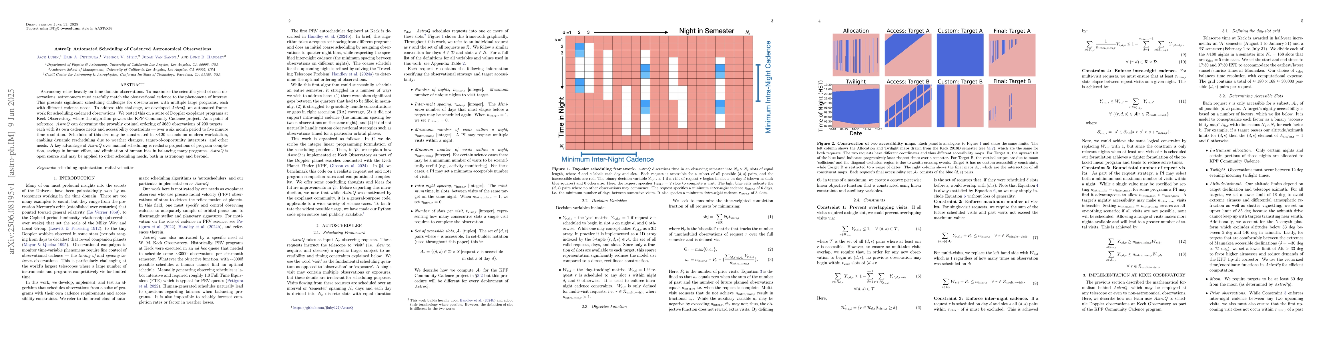 Thumbnail for AstroQ: Automated Scheduling of Cadenced Astronomical Observations