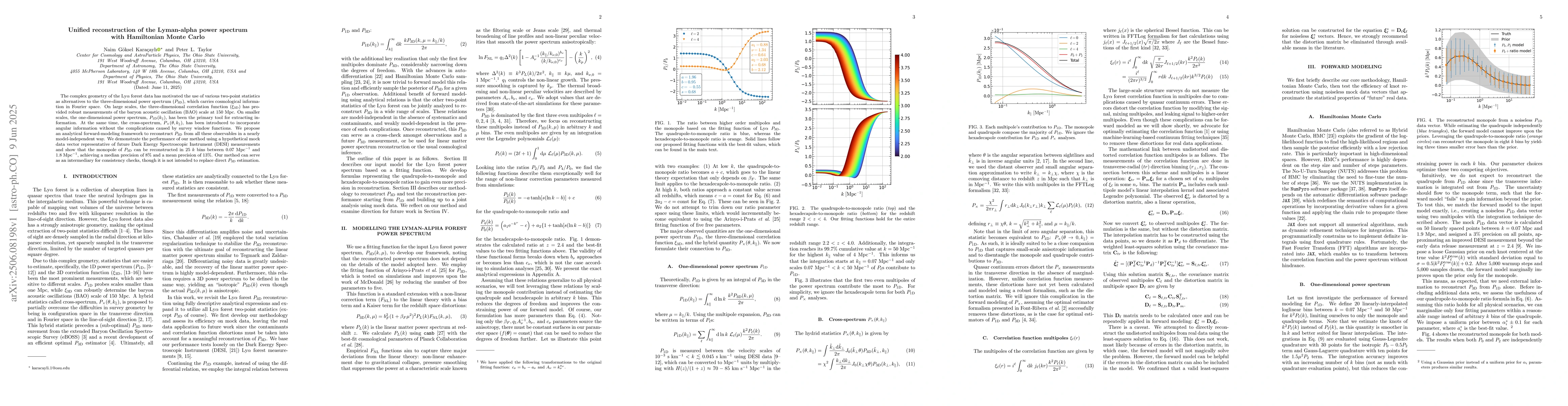 Thumbnail for Unified reconstruction of the Lyman-alpha power spectrum with
  Hamiltonian Monte Carlo