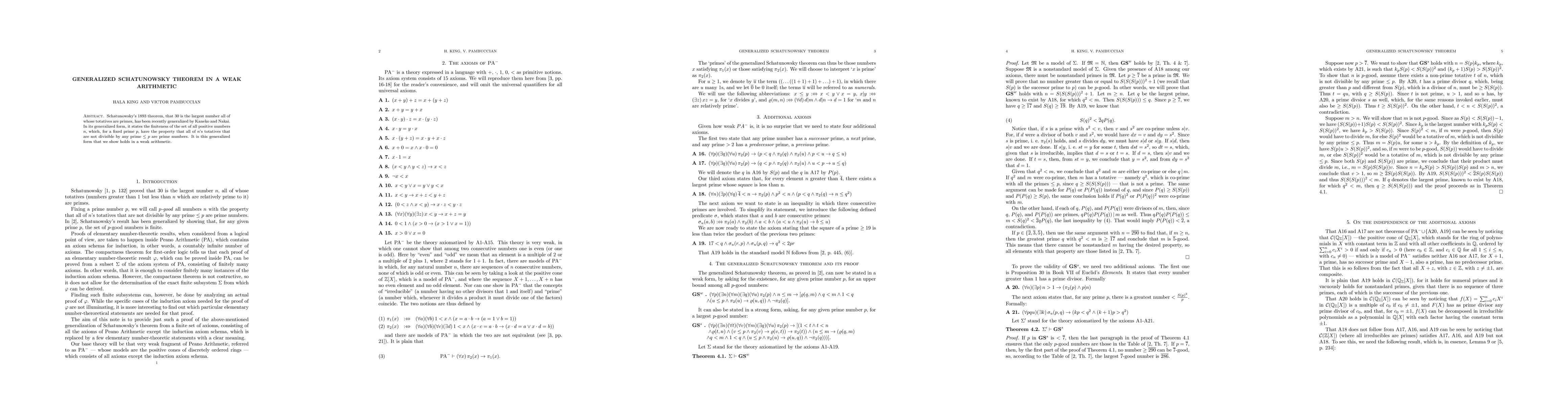 Thumbnail for Generalized Schatunowsky theorem in a weak arithmetic