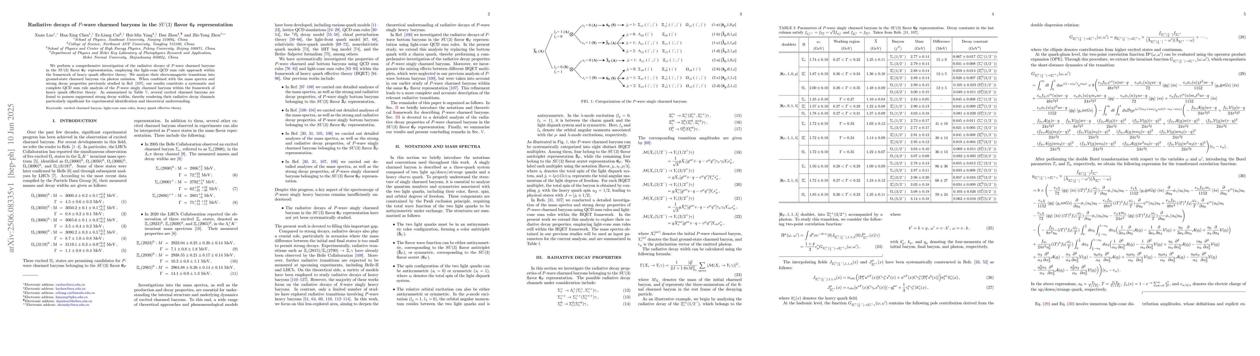 Thumbnail for Radiative decays of $P$-wave charmed baryons in the $SU(3)$ flavor
  $\bf6_F$ representation