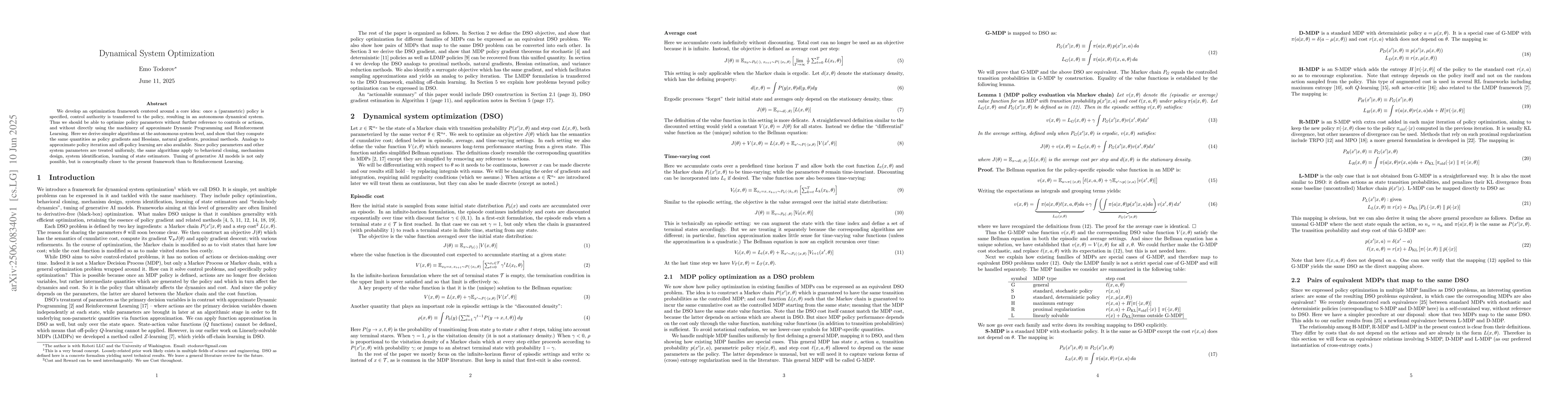 Thumbnail for Dynamical System Optimization