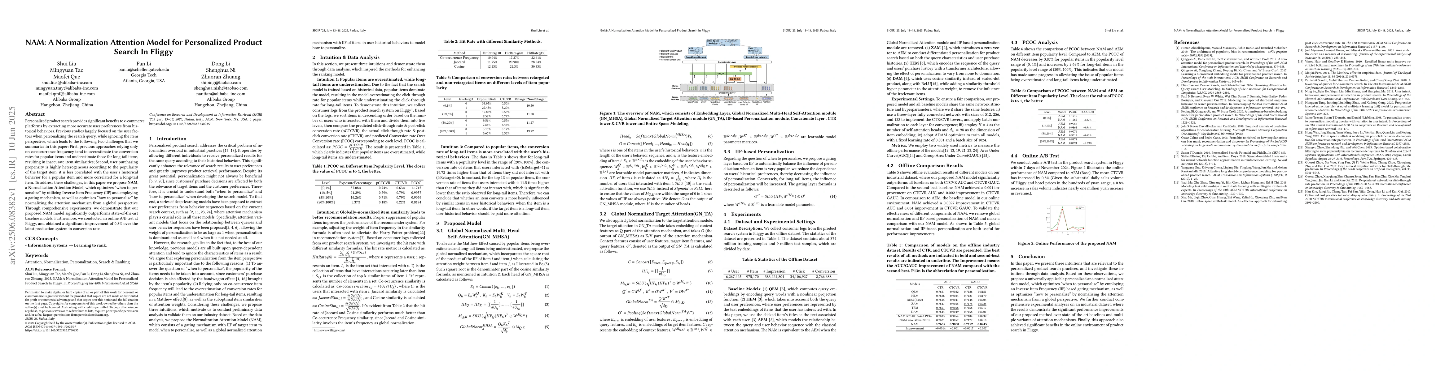 Thumbnail for NAM: A Normalization Attention Model for Personalized Product Search In
  Fliggy