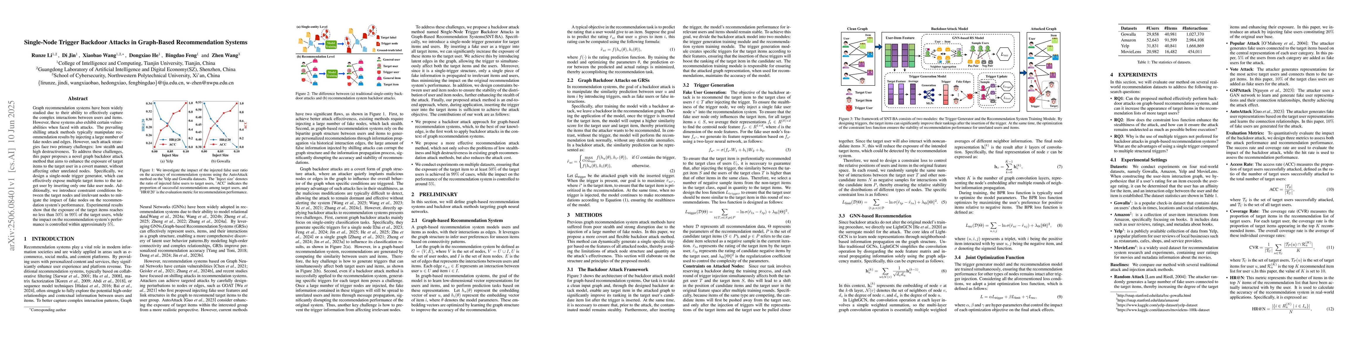 Thumbnail for Single-Node Trigger Backdoor Attacks in Graph-Based Recommendation
  Systems