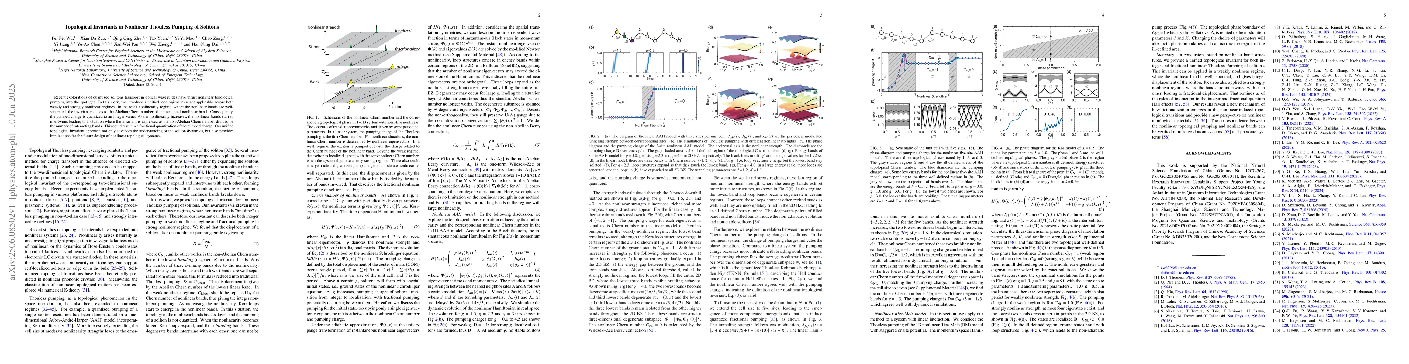 Thumbnail for Topological Invariants in Nonlinear Thouless Pumping of Solitons