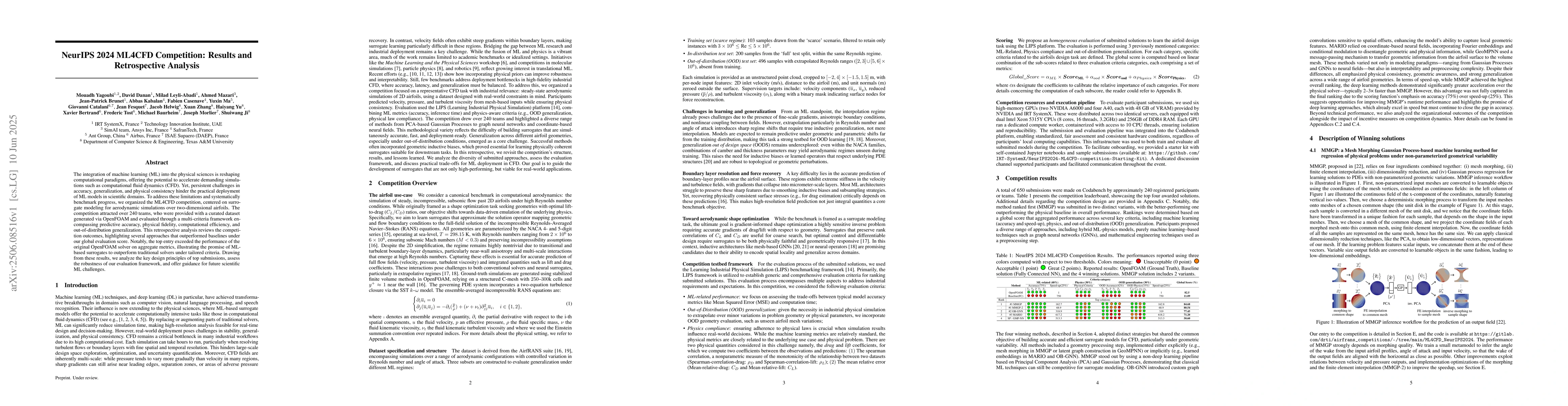 Thumbnail for NeurIPS 2024 ML4CFD Competition: Results and Retrospective Analysis