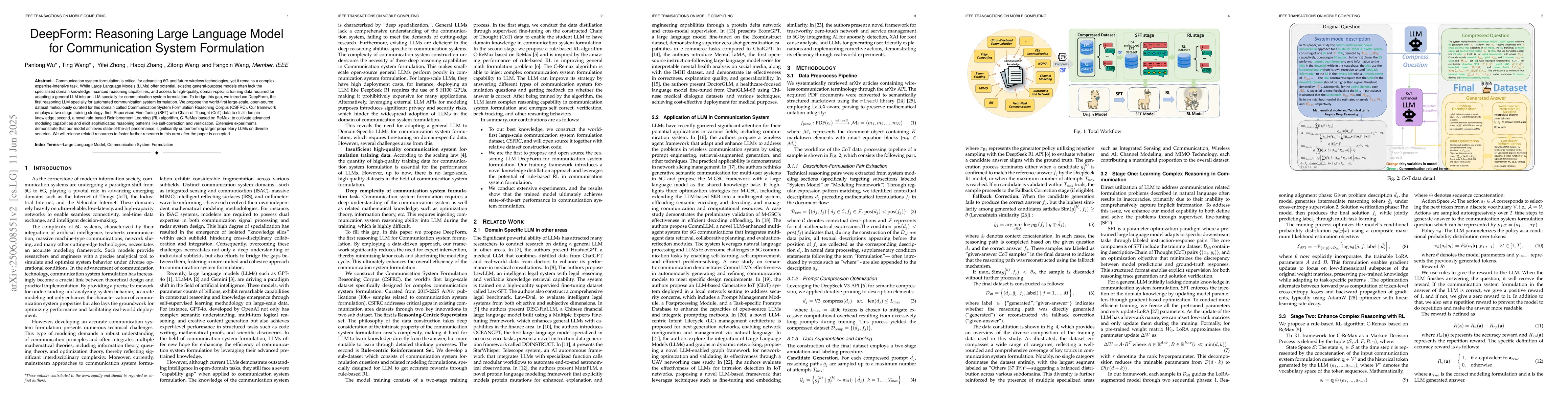 Thumbnail for DeepForm: Reasoning Large Language Model for Communication System
  Formulation