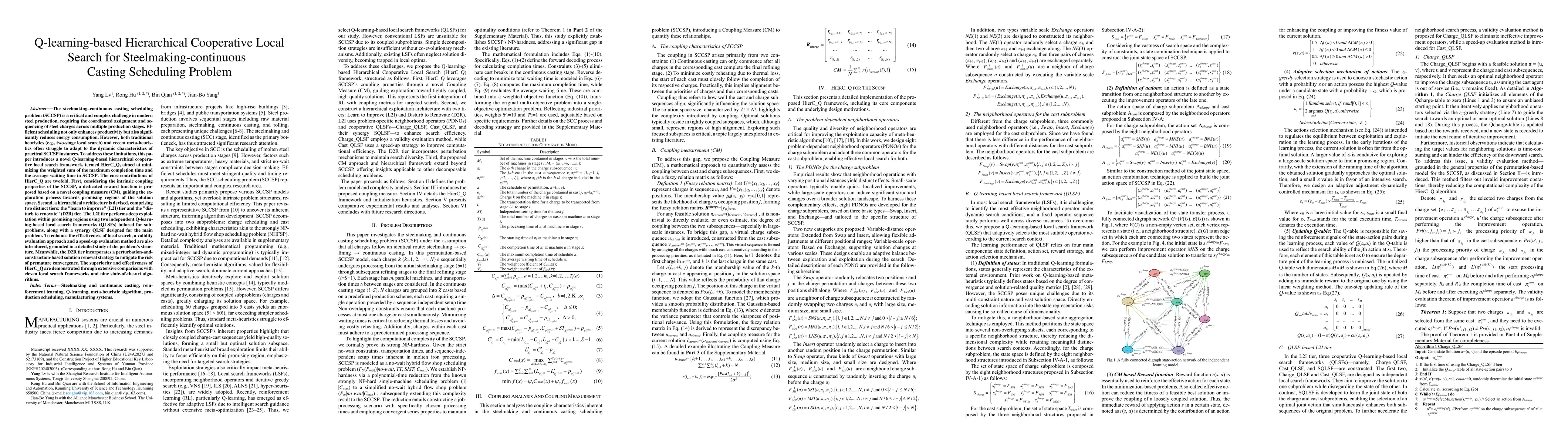 Thumbnail for Q-learning-based Hierarchical Cooperative Local Search for
  Steelmaking-continuous Casting Scheduling Problem