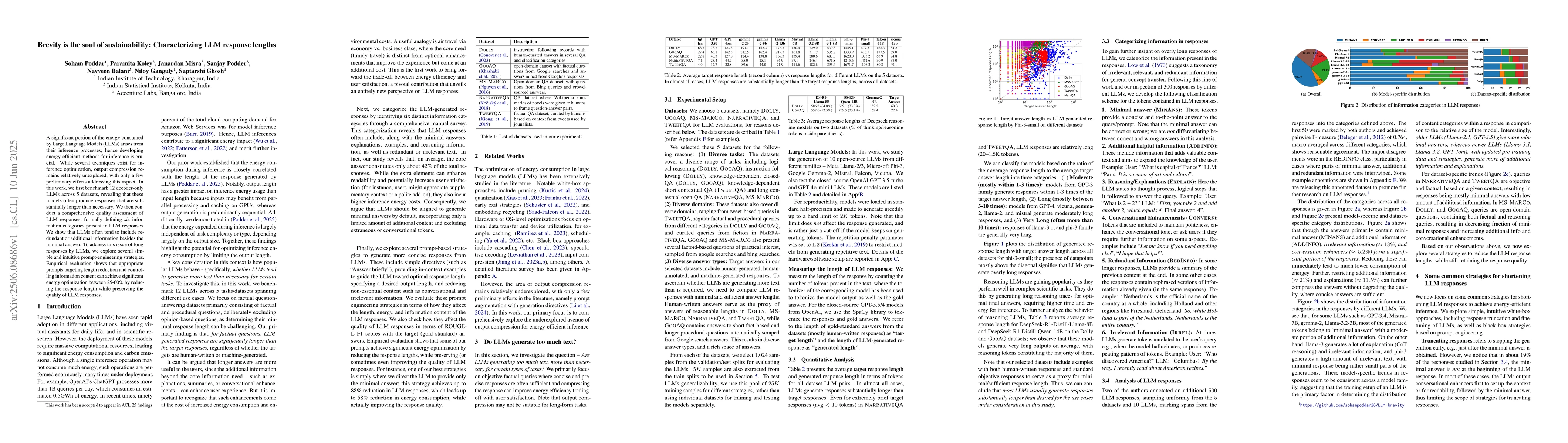 Thumbnail for Brevity is the soul of sustainability: Characterizing LLM response
  lengths