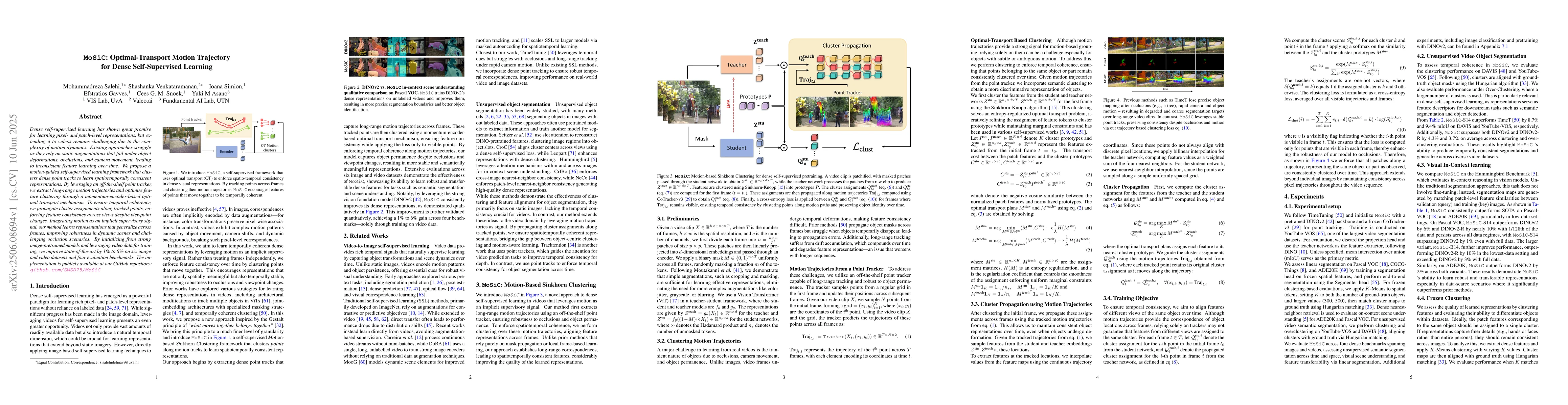 Thumbnail for MoSiC: Optimal-Transport Motion Trajectory for Dense Self-Supervised
  Learning