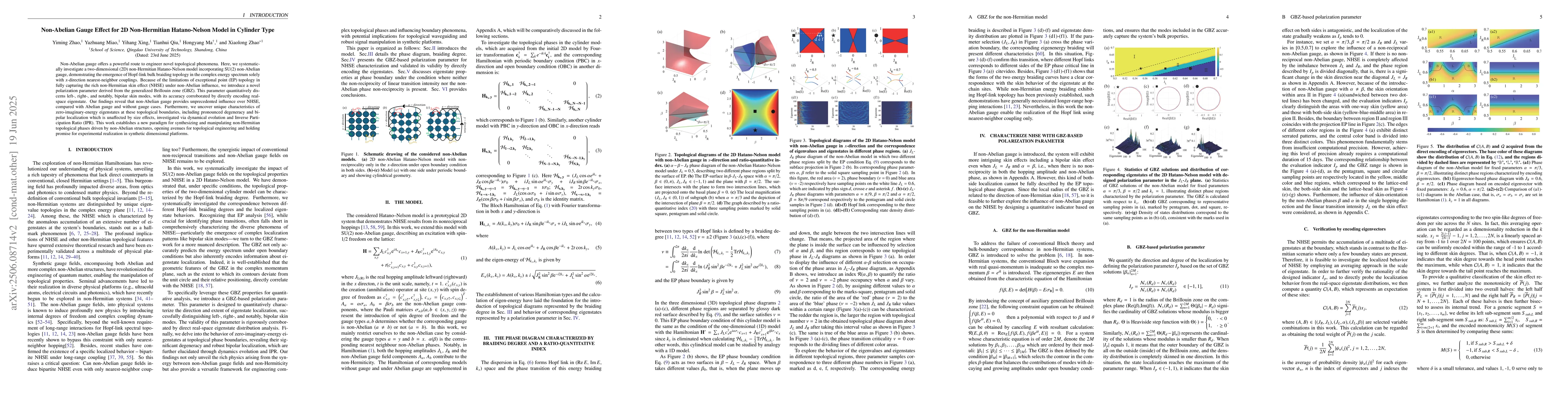 Thumbnail for Non-Abelian Gauge Effect for 2-D Non-Hermitian Hatano-Nelson Model in
  Cylinder Type