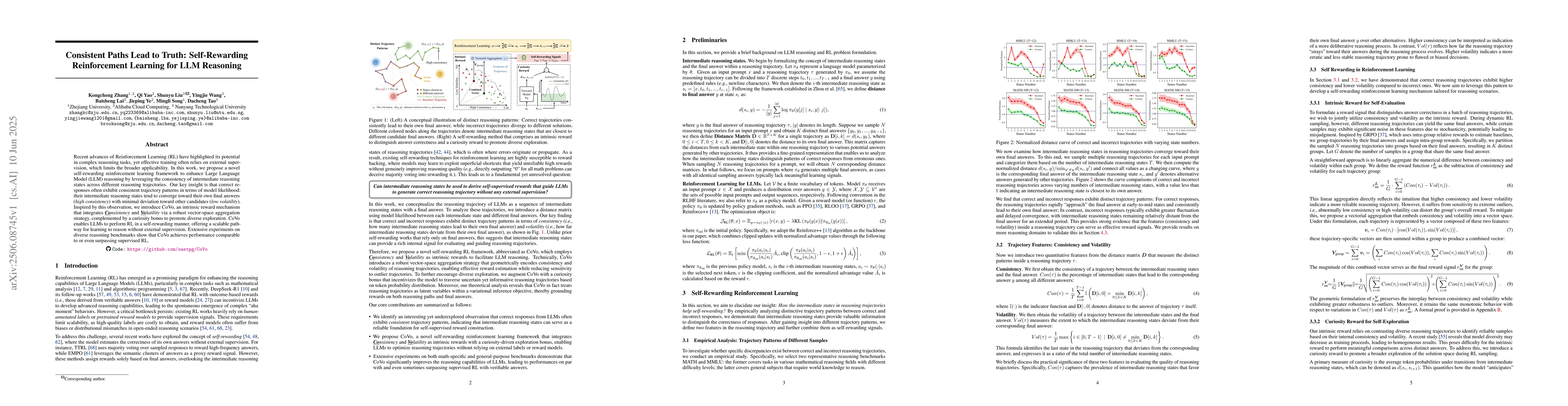 Thumbnail for Consistent Paths Lead to Truth: Self-Rewarding Reinforcement Learning
  for LLM Reasoning